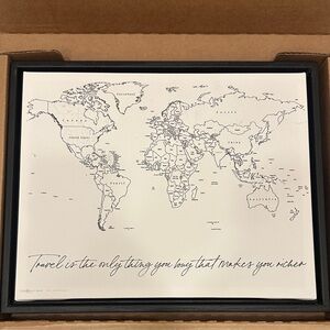 World Map with Quote